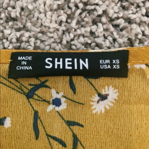 Yellow SHEIN Tie-Front Top - Picture 4 of 4